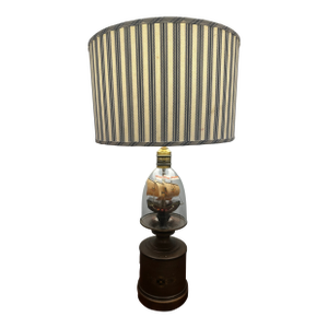Vintage Ship in a Bottle Lamp With Newly Covered Shade