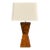 Mid-Century Modern Danish Burlwood Polished Pyramidal Lamp With Two Fixtures For Sale