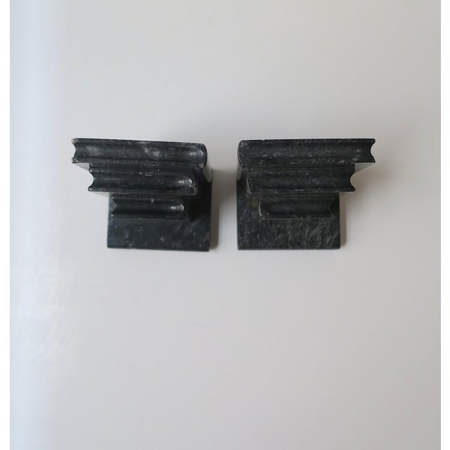 Italian Black White Marble 'Book' Bookends, Pair For Sale - Image 11 of 13