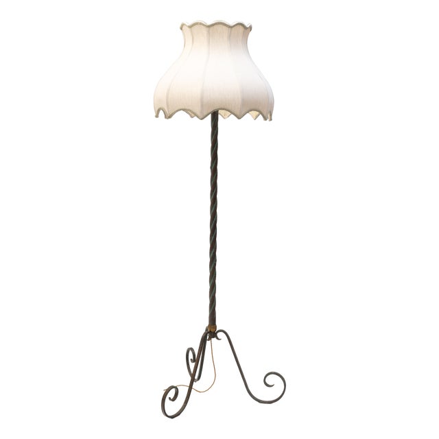 Vintage Bronze Floor Lamp, 1970s For Sale