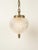 Vintage Pendant Light in Textured Glass and Brass For Sale - Image 4 of 5