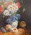 19th Century French Floral Still Life Oil Painting in Carved Giltwood Frame For Sale - Image 4 of 9