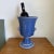 Cornflower Blue Vintage Glazed Terra Cotta Urn For Sale - Image 8 of 11