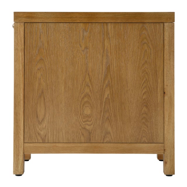 Nora 12 in. W Rectangular Wood 1 Door Narrow End Table with Pull-Out Tray, Light Natural For Sale In Chicago - Image 6 of 10