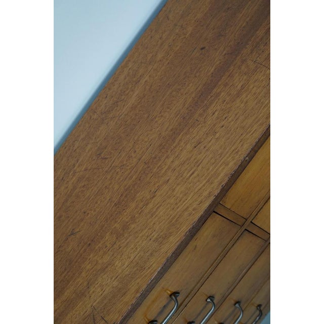 Mid-20th Century Dutch Industrial Beech Apothecary Cabinet For Sale - Image 12 of 15
