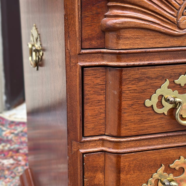 Bespoke Block and Shell Carved Mahogany Chest After Townsend & Goddard For Sale - Image 13 of 17