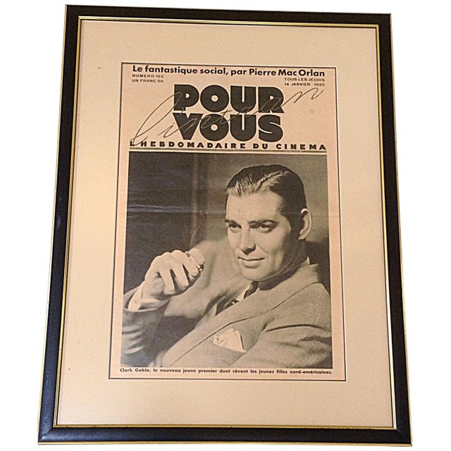 French 1937 Clark Gable Movie Poster For Sale