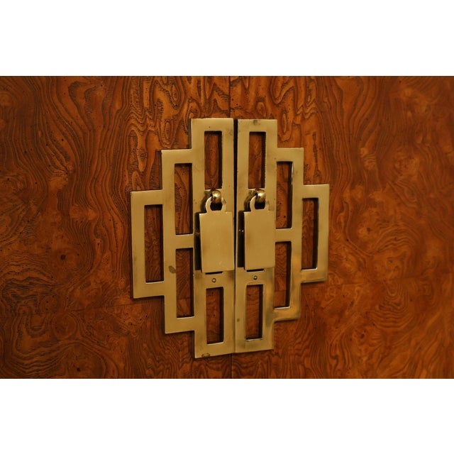 Century Chin Hua Furniture Asian Style Burl Wood Cabinet Armoire For Sale - Image 9 of 18