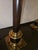 Handsome Classical Column Lamps With Brass Caps and base 1980s Great condition. Ivory Shades for photograph purposes only.