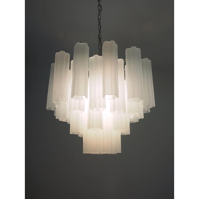 Vintage Murano Glass Tube Pendant Light, 1990s For Sale - Image 9 of 13