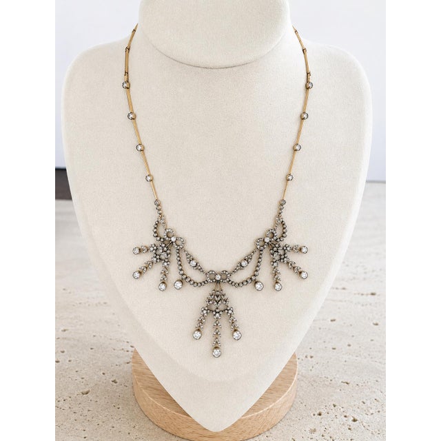 1900-1909 Filippo Chiappe Belle Époque 18k Gold, Platinum & Diamond Necklace For Sale - Image 12 of 12
