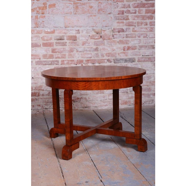 Brown Art Deco Table in Walnut attributed to Halabala for Up Závody, Czech, 1920s For Sale - Image 8 of 9