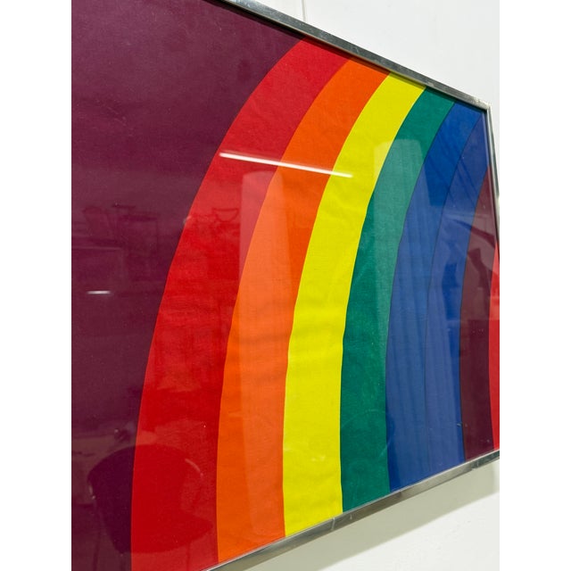 Rare Otto Piene "Rainbow" Serigraph on Canvas, Signed For Sale - Image 12 of 13