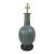 1950s Asian Modern Turquoise Ceramic Table Lamp For Sale
