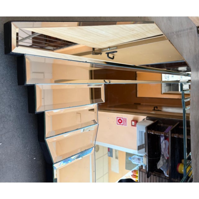 Mid 20th Century Hollywood Regency Style Full-Length Rectangular Beveled Mirror For Sale - Image 12 of 18