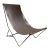 2000s Modern Studio Lounge Chair Brown Leather Sling Iron For Sale