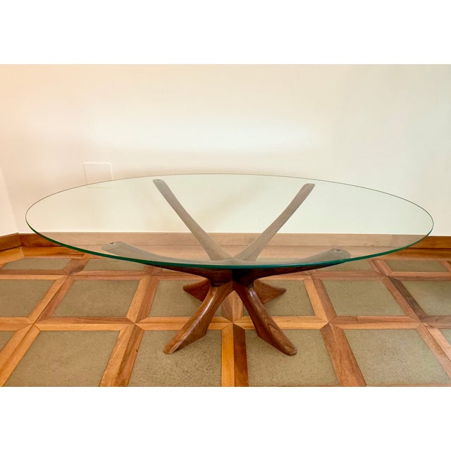 1960s Mid-Century Danish Oval Glass Coffee Table by Illum Wikkelsø, 1960s For Sale - Image 5 of 17