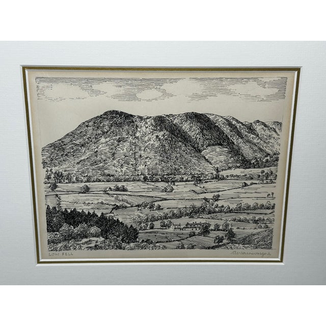 British Masterpiece Low Fell, from Lanthwaite Hill Original pen-and-ink landscape drawing | Lake District, Cumbria |...