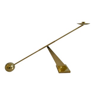 Audo Copenhagen Interconnect Candle Holder in Polished Brass For Sale