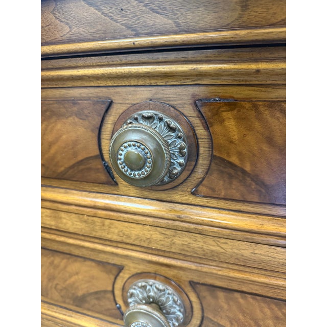 Late 20th Century Karges Burled Walnut French Regency Dresser For Sale - Image 10 of 12