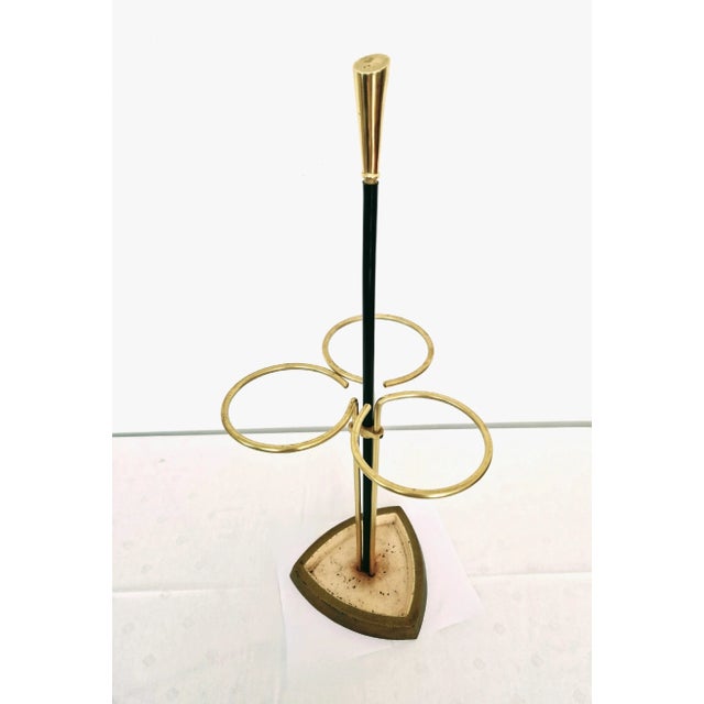 Mid-Century Modern 1960s Mid-Century Modern Brass Umbrella Stand For Sale - Image 3 of 12