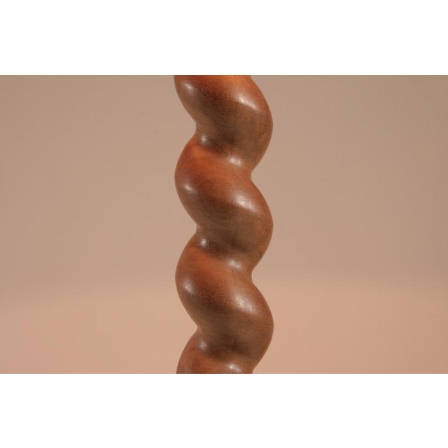 French Sculptural Floor Lamp in Twisted Wood, 1930s For Sale - Image 10 of 12