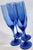 Blue Vivid Blue Champagne Flutes- Set of Four For Sale - Image 8 of 10