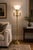Brass Late 20th Century Classic Sunlit Brass Torchiere Floor Lamp With Integrated 3-Light Candelabra — 59” H For Sale - Image 8 of 9
