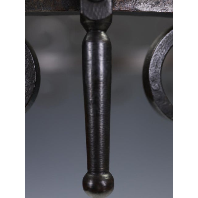 19th Century Gothic Revival Hand-Forged Wrought Iron Corona Chandelier, 1880 For Sale - Image 12 of 18