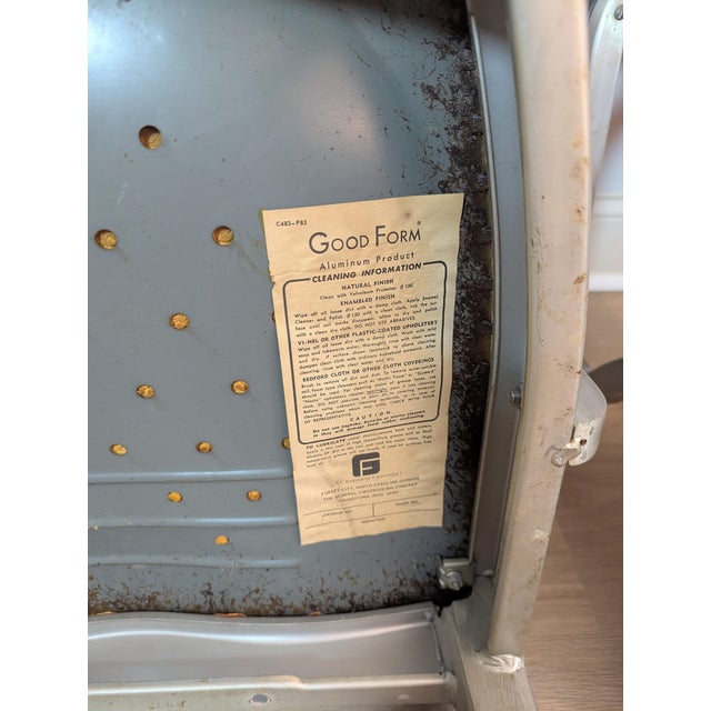 Mid-Century Goodform Aluminum & Terracotta Vinyl Arm Chairs - A Pair For Sale - Image 13 of 14