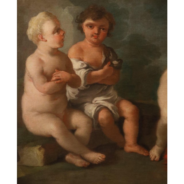 Mid 18th Century Francesco De Mura, Nude, The Slapping Game, 18th Century, Oil Painting on Canvas, Framed For Sale - Image 5 of 12
