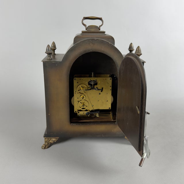 Tempus Fugit Mechanical Table Clock with Lion Feet from Walt For Sale - Image 4 of 17