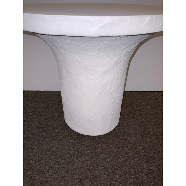 Organic Modern White Plaster and Concrete Accent Table Chairish