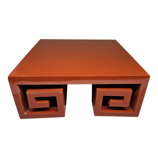 Vintage Lacquered Stand, West Elm For Sale