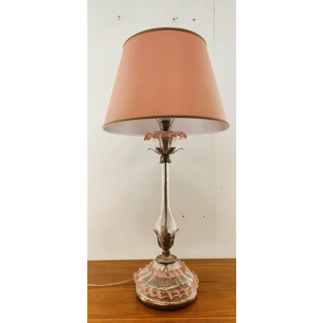 Mid-Century Modern Murano Glass Lamp For Sale - Image 3 of 11