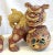 Japanese Vintage Japanese Pottery Kutani Foo Dogs in Cinnabar and Gold Colors- A Pair For Sale - Image 3 of 12