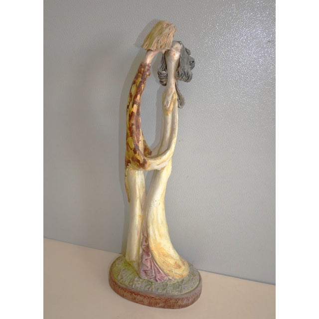 Goldenrod Vintage Lovers Ceramic Figurine, 1980s For Sale - Image 8 of 8