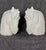 A rare pair of muscular architectural horse head sculptures cast in exceptionally dense, fine concrete—far heavier and...