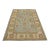 Blue Multicolor Handwoven Turkish Oushak Rug 5'1" X 6'11" For Sale