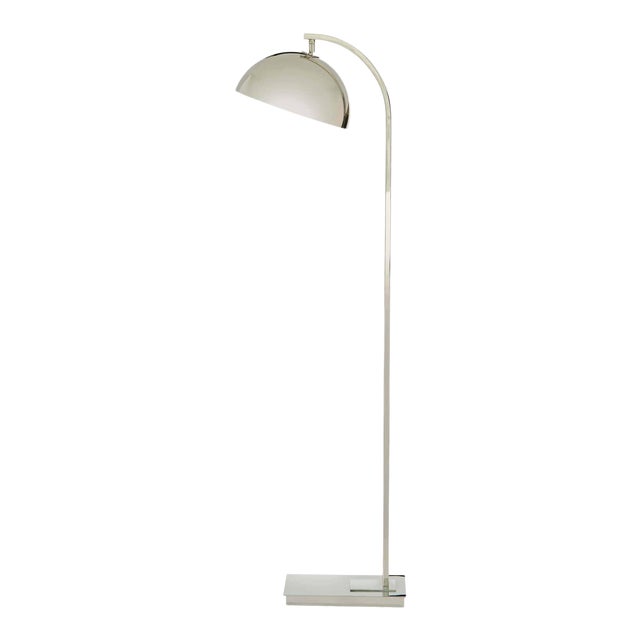 Regina Andrew Otto Steel Floor Lamp, Polished Nickel For Sale