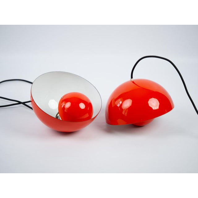 Vintage FlowerPot Pendant Lamps by Verner Panton for Louis Poulsen, Set of 2 For Sale - Image 6 of 14