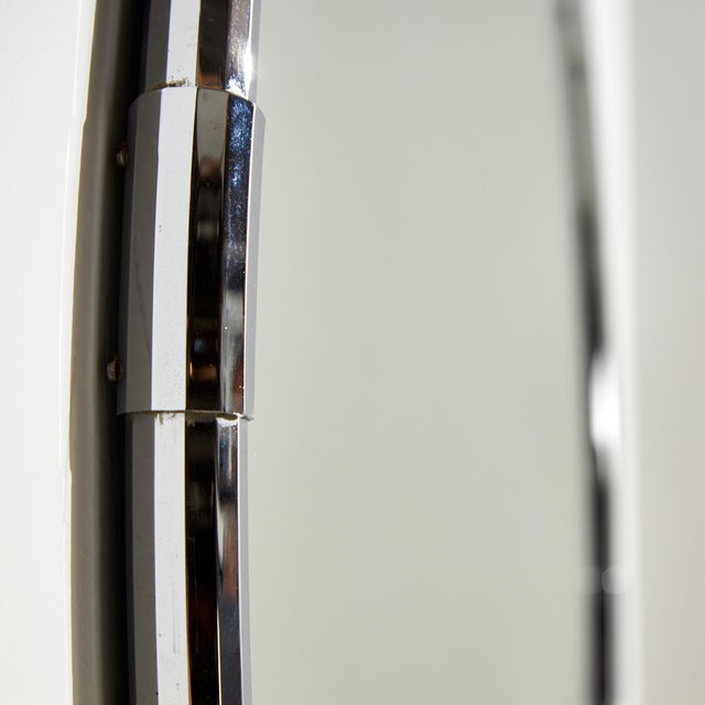 Contemporary Metal Framed Mirror, 1980s For Sale - Image 3 of 14