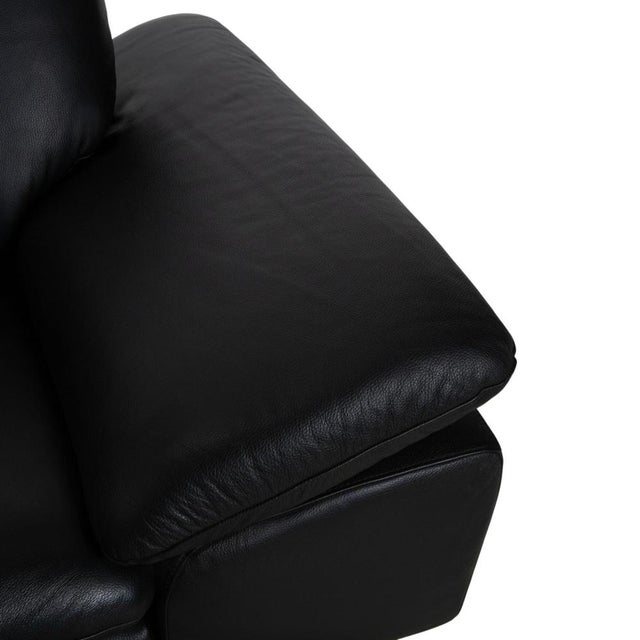 Loop Corner Sofa in Black Leather from Willi Schillig For Sale - Image 9 of 18