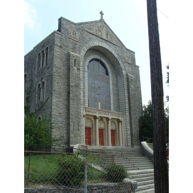 Vintage Art Deco Style Polychrome Terracotta Angel For Sale - Image 12 of 13
