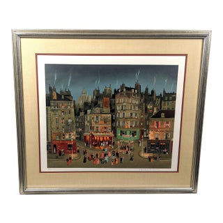 Late 20th Century Michel Delacroix "Le Grand Bal" Pencil Signed & Numbered Limited Edition Lithograph 146/150, Professionally Framed For Sale