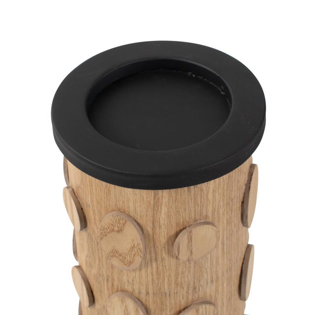 Robin Baron Winfield Wooden Candle Holder- Large For Sale In Chicago - Image 6 of 11