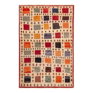 Nazmiyal Collection Vintage Persian Gabbeh Rug For Sale