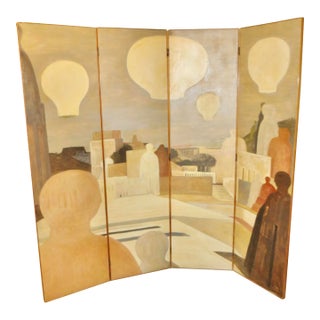 Salvatore Fiume Italian Floor Screen Dated 1954 For Sale