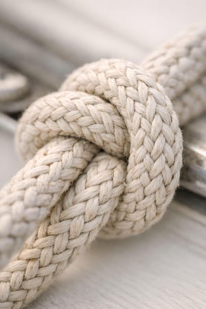 Nautical Rope Knot Close-Up, Minimalist Coastal Art Print, 24″ × 36″