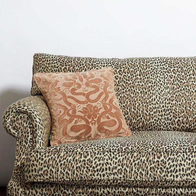 English House of Hackney Anaconda Medium Cut-velvet Cushion - Dusky Pink For Sale - Image 3 of 3